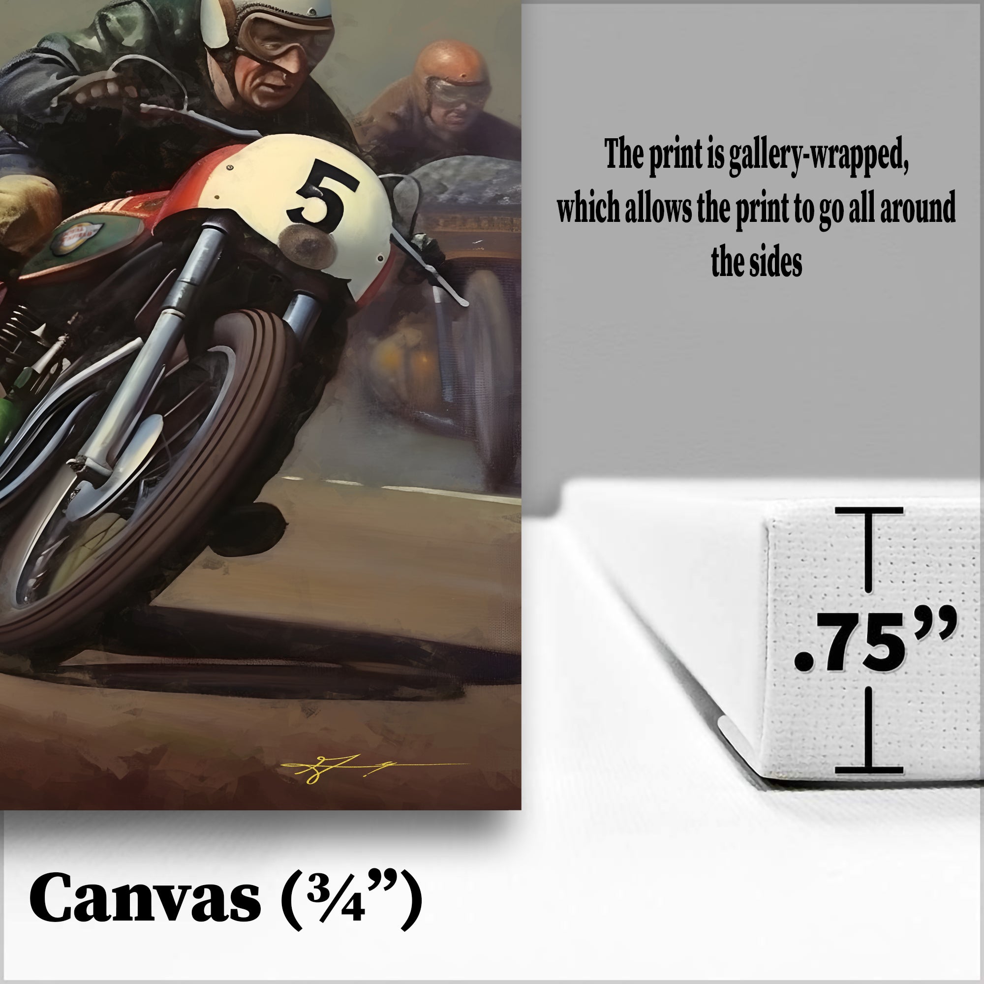 Café Racer - Gallery Wrapped Canvas