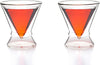 Double-Walled Stemless Martini Glasses - Set of 2/Set of 4 - 8oz