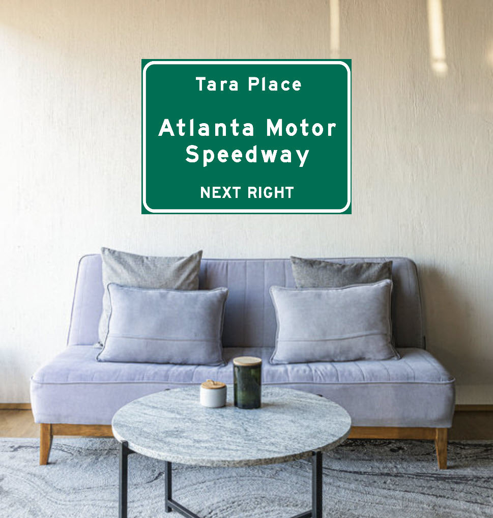 Atlanta Motor Speedway – Metal Highway Sign