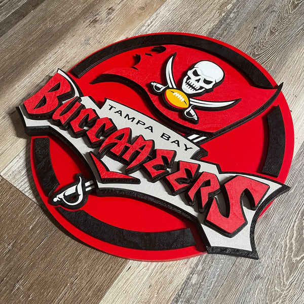 Tampa Bay Buccaneers - Layered Wood Sign