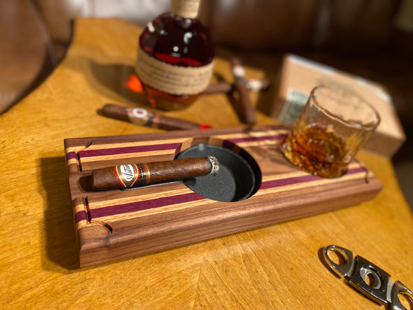 Leaf & Barrel Board - Cigar Ashtray and Coaster