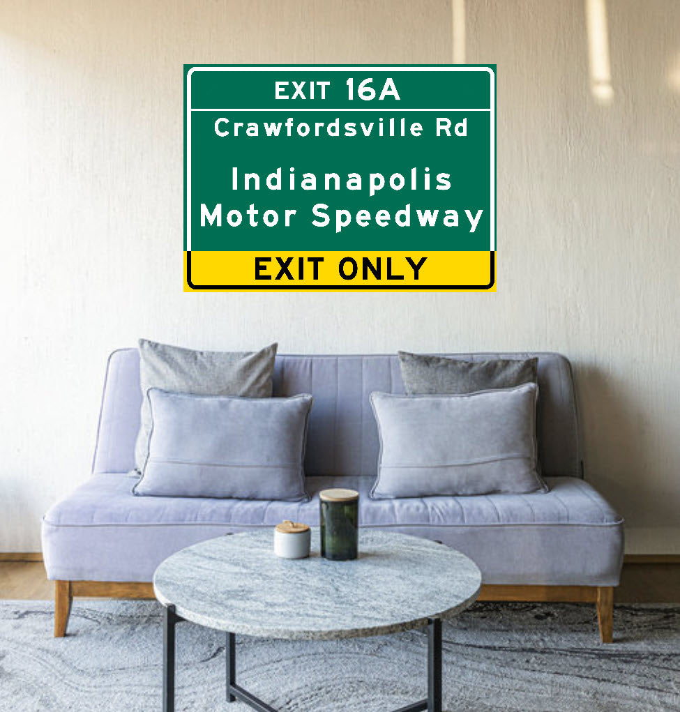 Indianapolis Motor Speedway – Metal Highway Sign