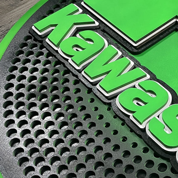 Kawasaki Motorcycles - Layered Wood Sign