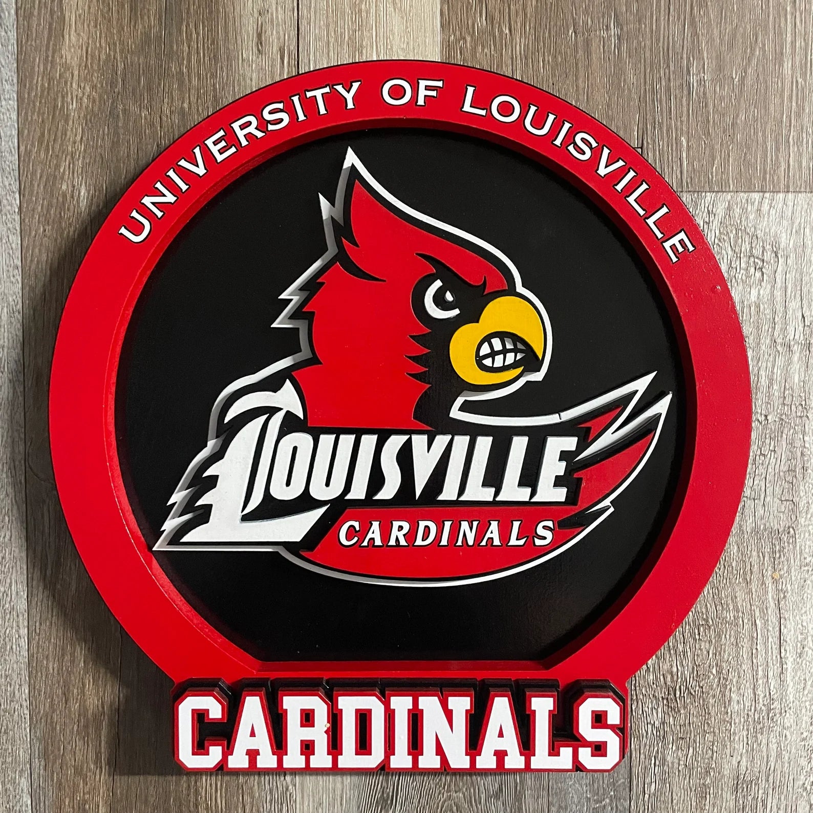 University of Louisville Cardinals - Layered Wood Sign