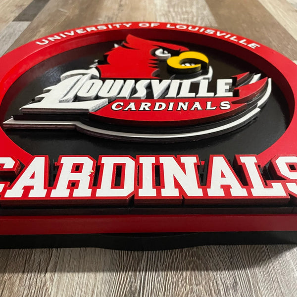 University of Louisville Cardinals - Layered Wood Sign