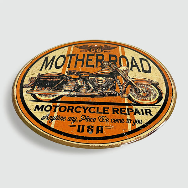 Mother Road Motorcycle Repair - Tin Metal Sign