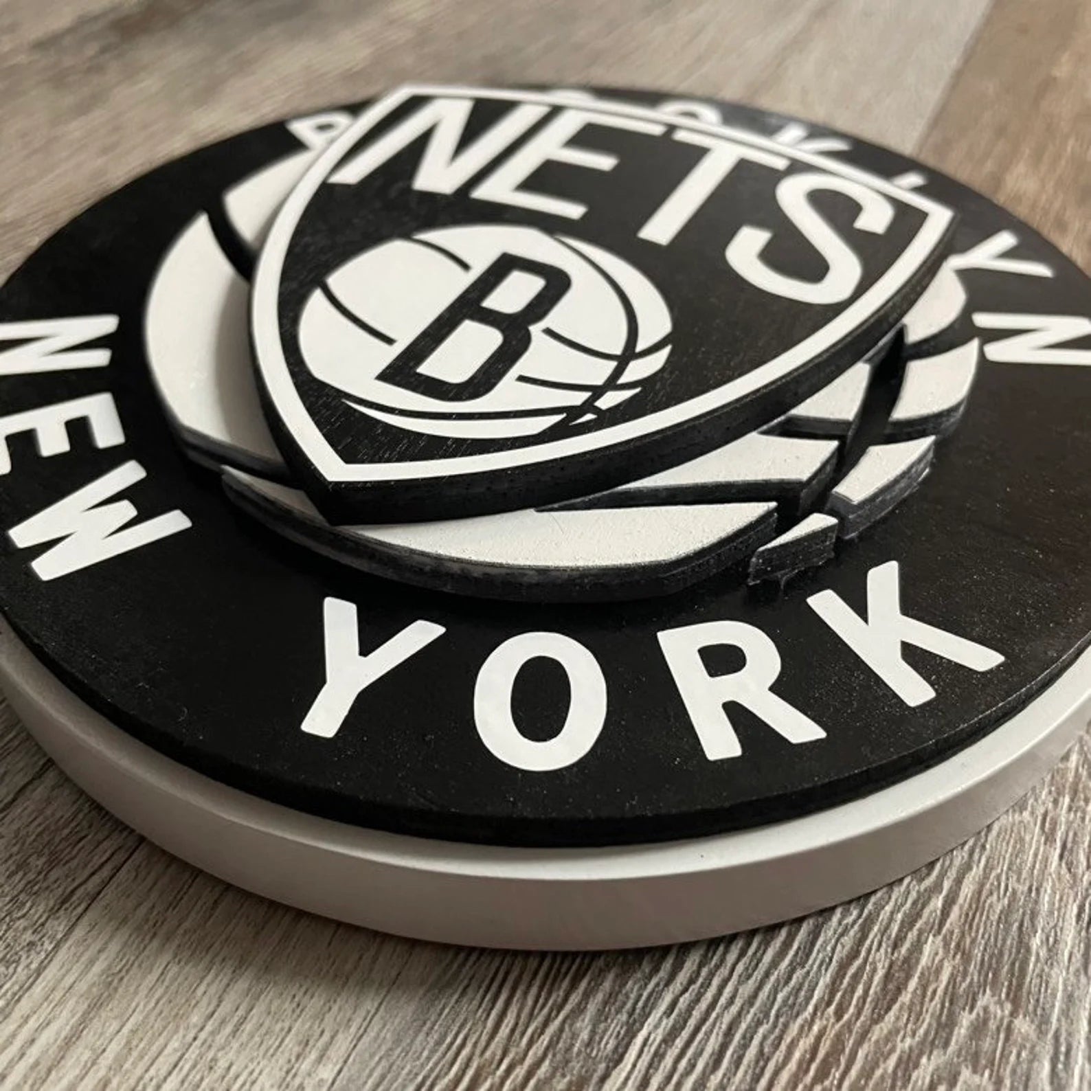 Brooklyn Nets - Layered Wood Sign