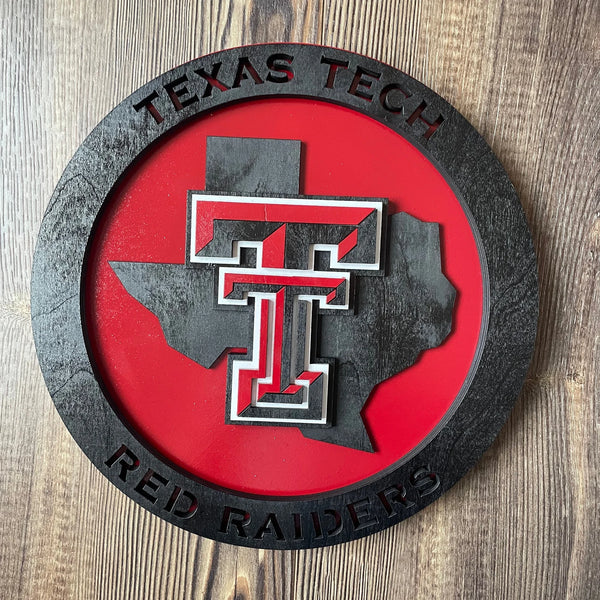 Texas Tech Red Raiders - Layered Wood Sign