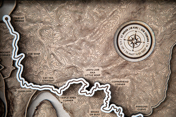 Tail of the Dragon - 3D Wood Track Map