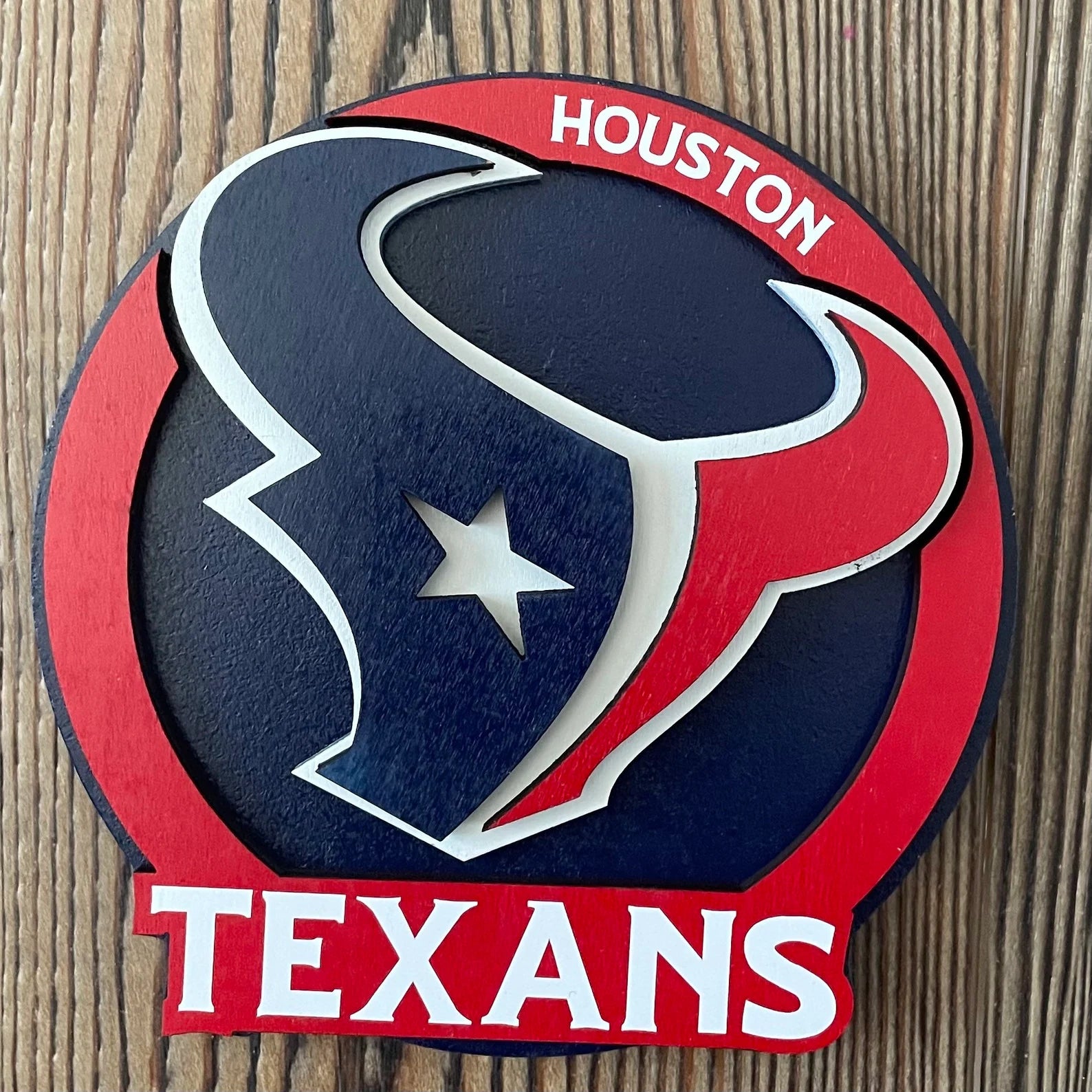 Houston Texans - Layered Wood Sign