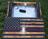 Thin Red Line American Flag Concealed Gun Case - With Magnetic Release