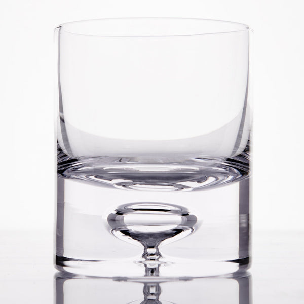 Crystal Bubble Heavy Base Whiskey Glass Tumbler - Set of 4 (9.5oz)