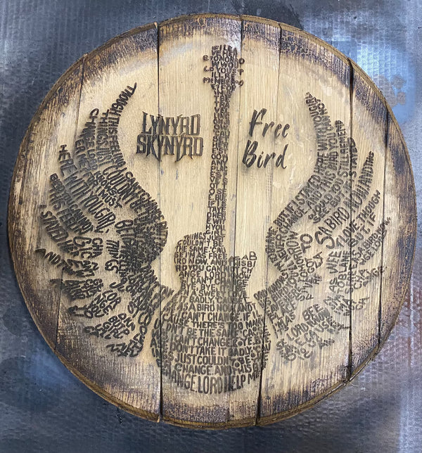 Lynyrd Skynyrd - "Free Bird" Bourbon Barrel Lid