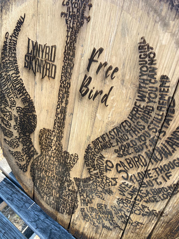 Lynyrd Skynyrd - "Free Bird" Bourbon Barrel Lid