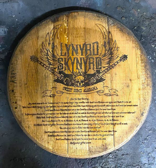 Lynyrd Skynyrd - "Sweet Home Alabama" Bourbon Barrel Lid