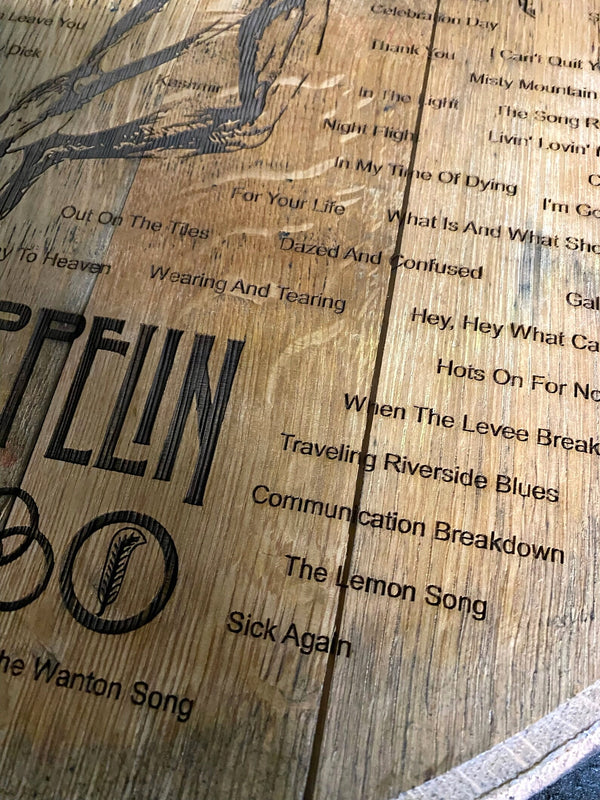 Led Zeppelin - Song Collection Bourbon Barrel Lid