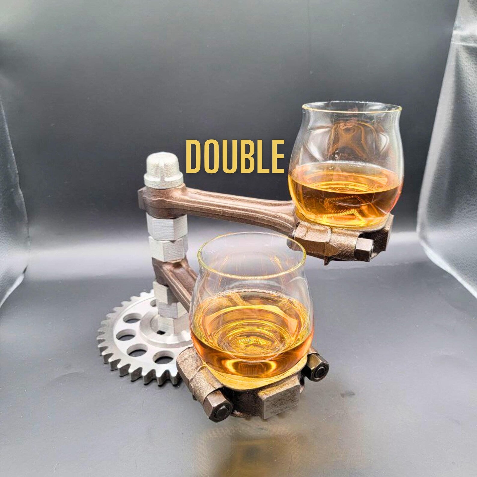 Piston and Gears - Whiskey Glass Stand