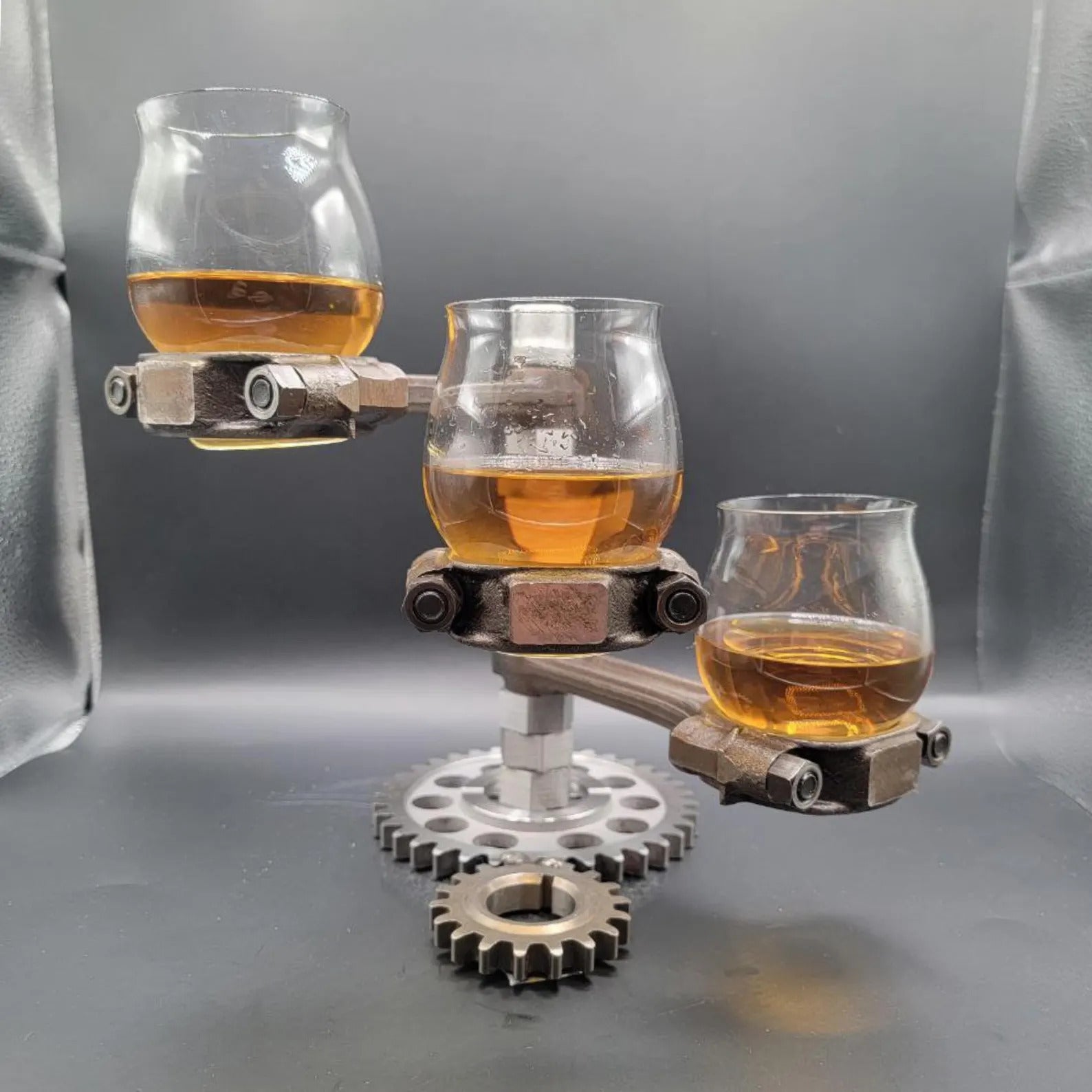 Piston and Gears - Whiskey Glass Stand